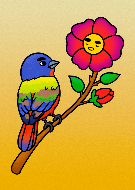 Painted bunting - Nafeeza Hassan